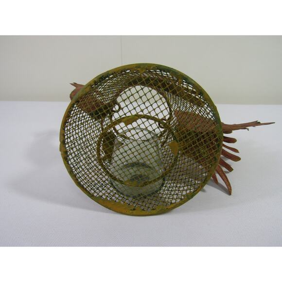 VTG Wire Mesh Rooster Candle Holder Rustic Folk Art Texture Farm Country - Picture 7 of 9